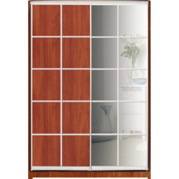 

Шкаф купе Стандарт 3 ДСП/Зеркало-1 1500x2200x600 двухдверный Matroluxe