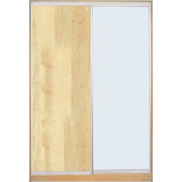 

Шкаф купе Стандарт 1 ДСП/Зеркало с Пескоструем-2 1300x2100x450 двухдверный Matroluxe