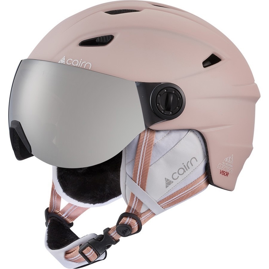 

Женский горнолыжный шлем защитный Cairn Electron Visor SPX3 57-58 Powder Pink (0605810-62)