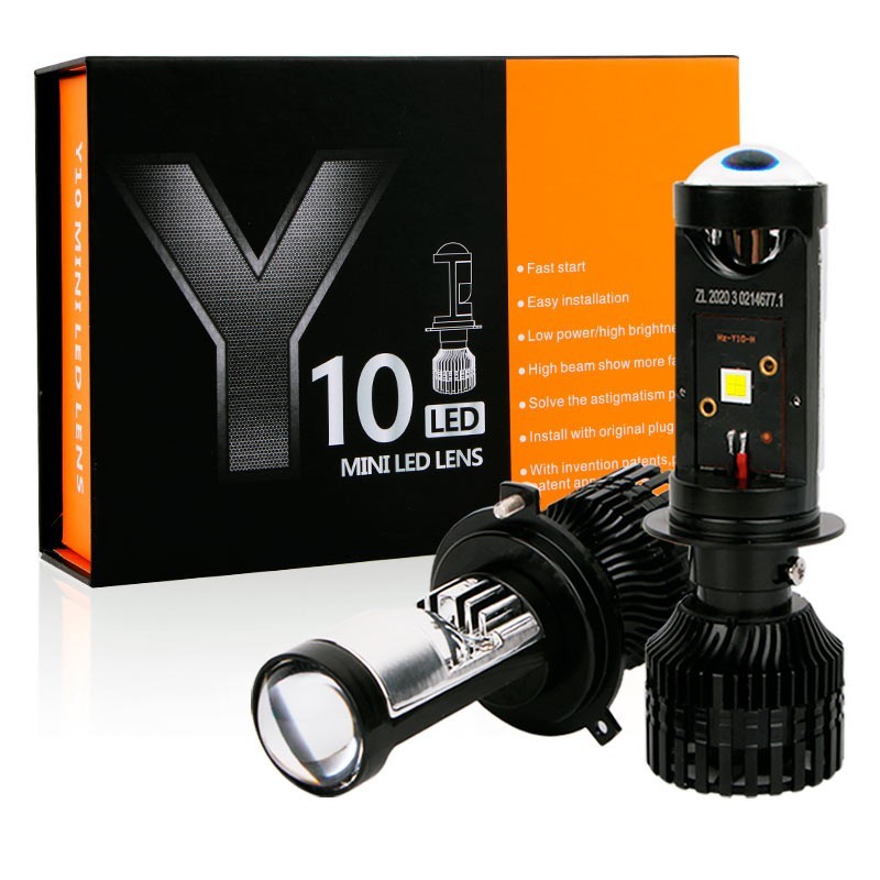 LED лампи 70W з линзами HeadLight Y10 H4 6000K чіткий світловий кордон ...