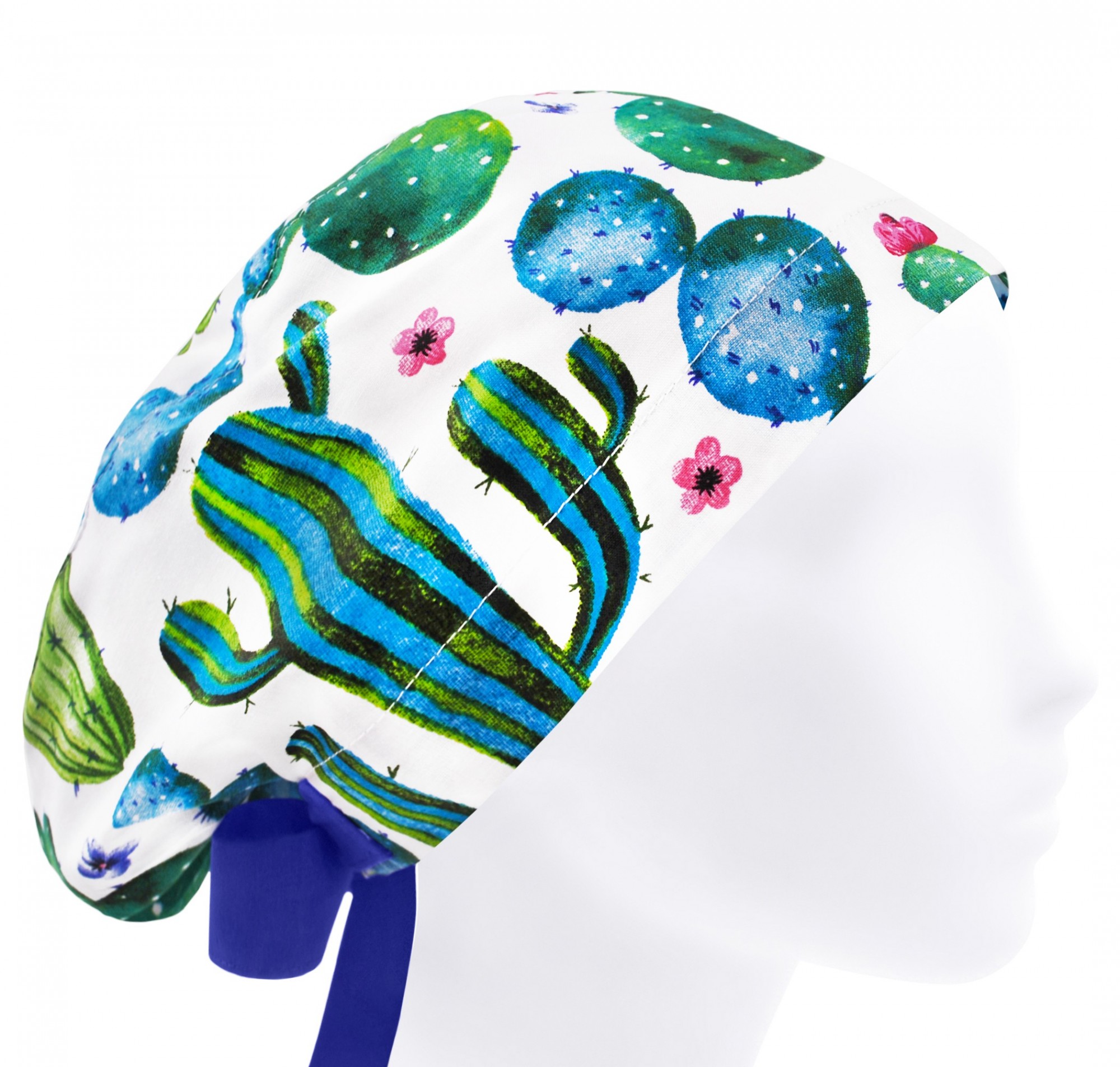 Медицинская шапочка женская HeadwearUniverse универсальная принт Кактус ...
