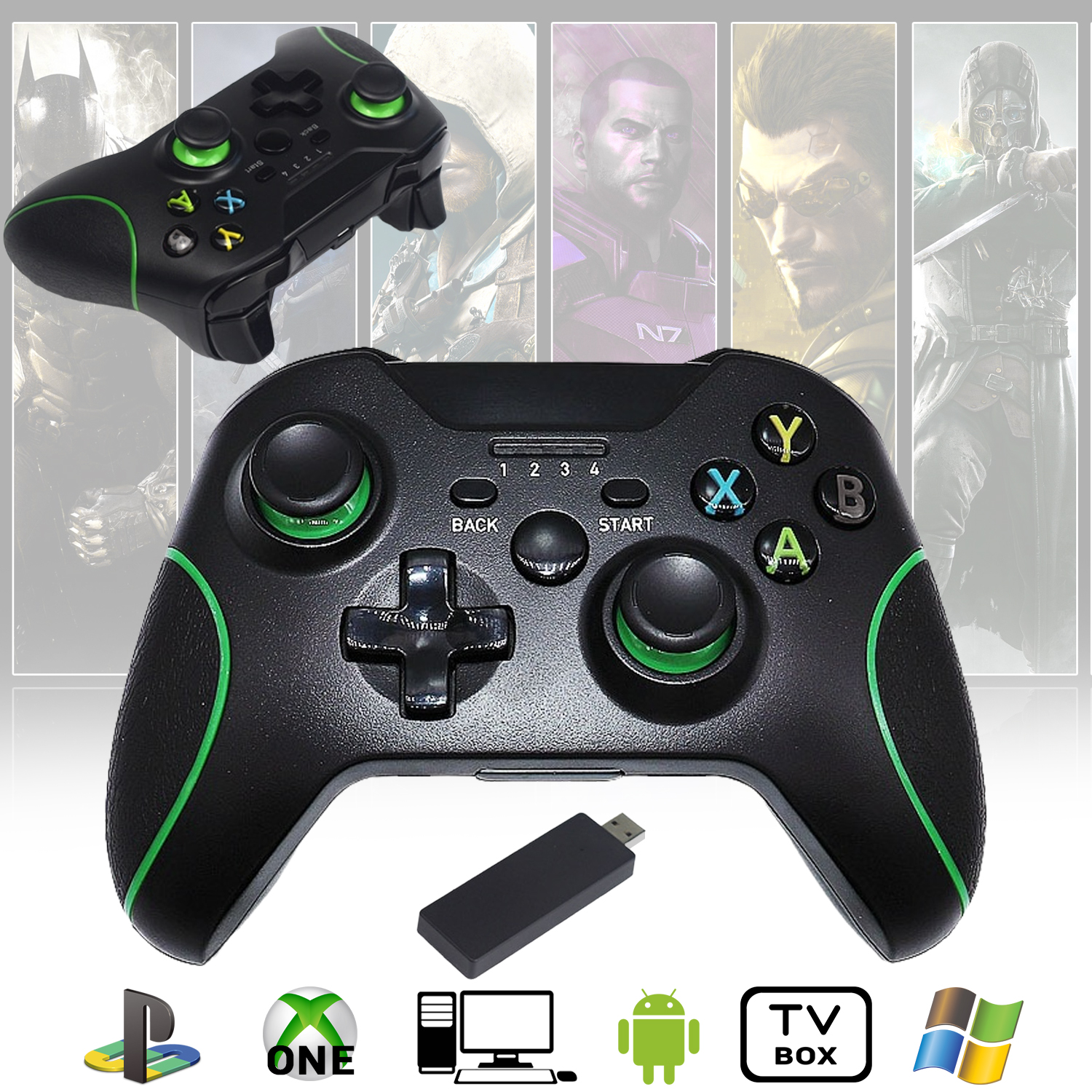 Игровой беспроводной геймпад Generic X-ONE Wireless аккумуляторный джойстик  для XBox One, PlayStation 3, PC, Android Black – фото, отзывы,  характеристики в интернет-магазине ROZETKA от продавца: DIGSMART | Купить в  Украине: Киеве, Харькове,