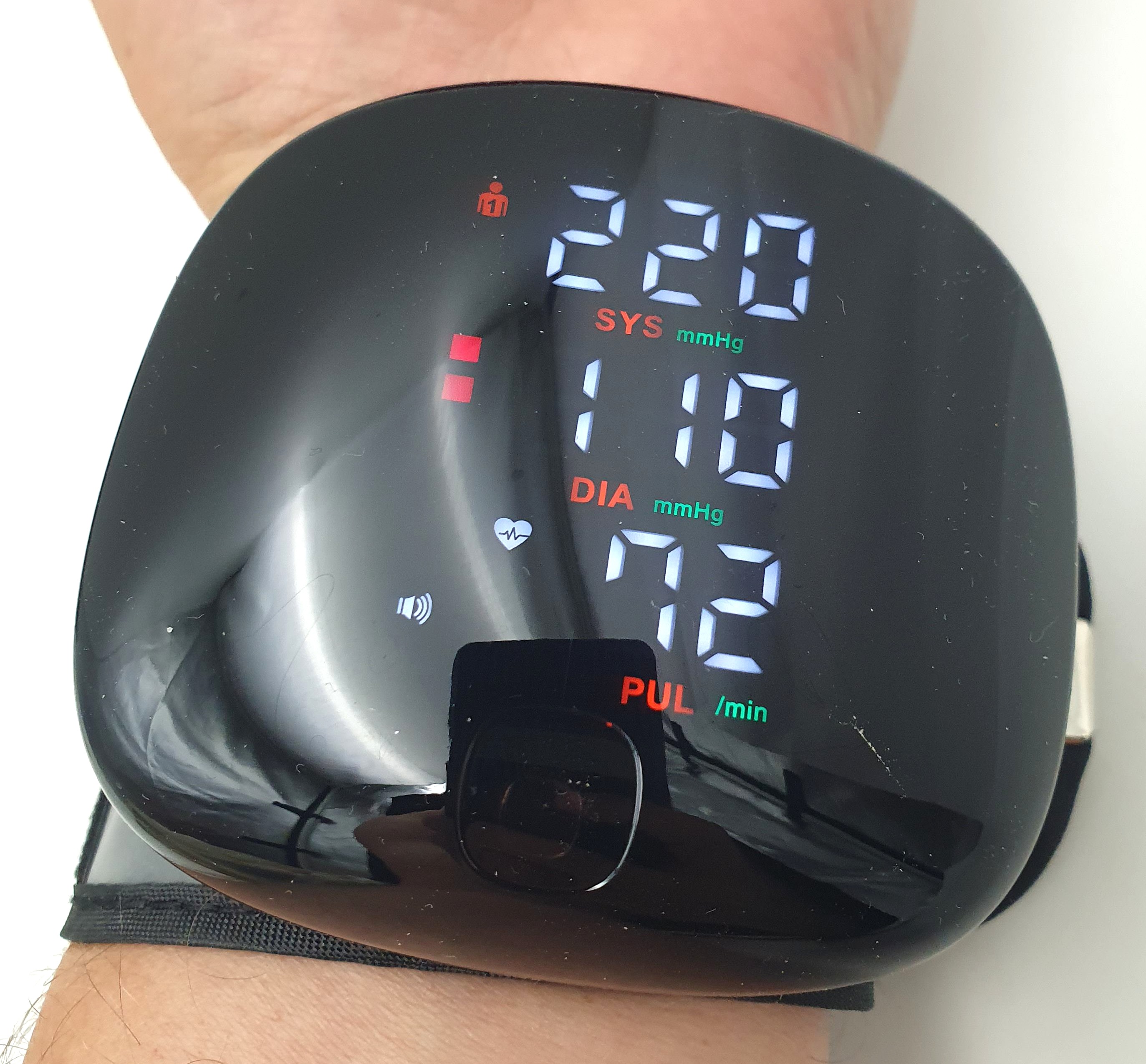 Тонометр автомат на запястье аккумуляторный говорящий HD LED экран ...