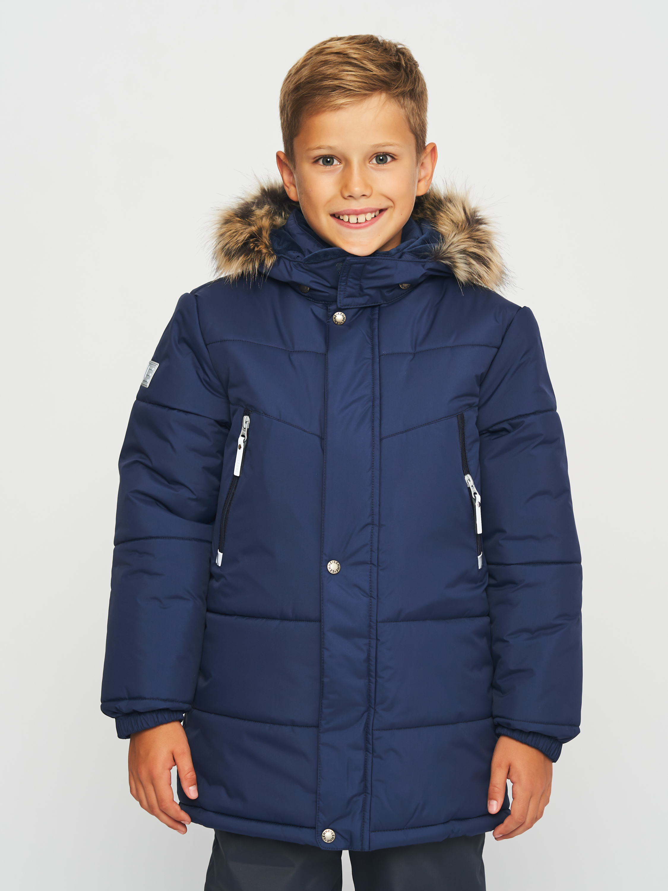 Акция на Дитяча зимова довга куртка для хлопчика Lenne Micha 23337-229 122 см от Rozetka