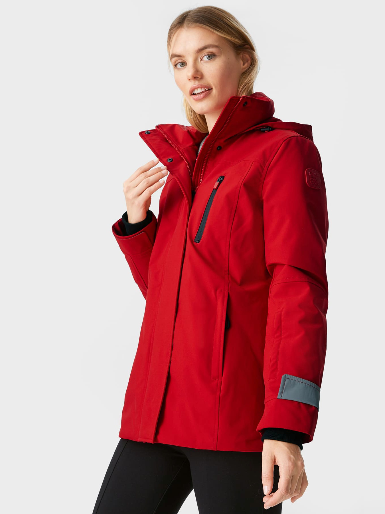 Акция на Куртка демісезонна з капюшоном жіноча C&A 2152972 34 Червона от Rozetka