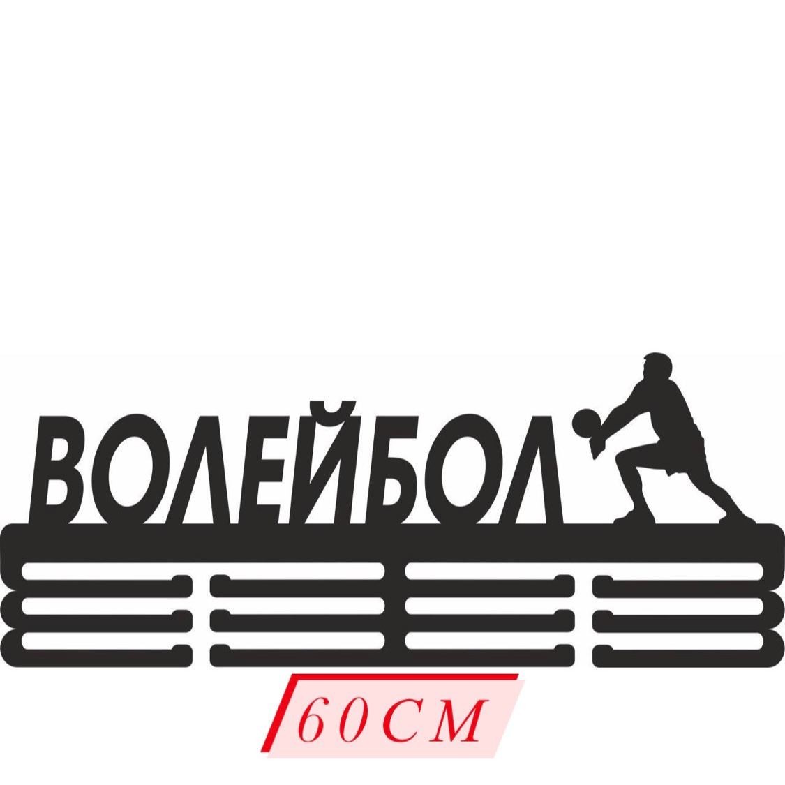 

Медальница "Волейбол" Mehold ( сталь + порошковая покраска) 60 см длина черная