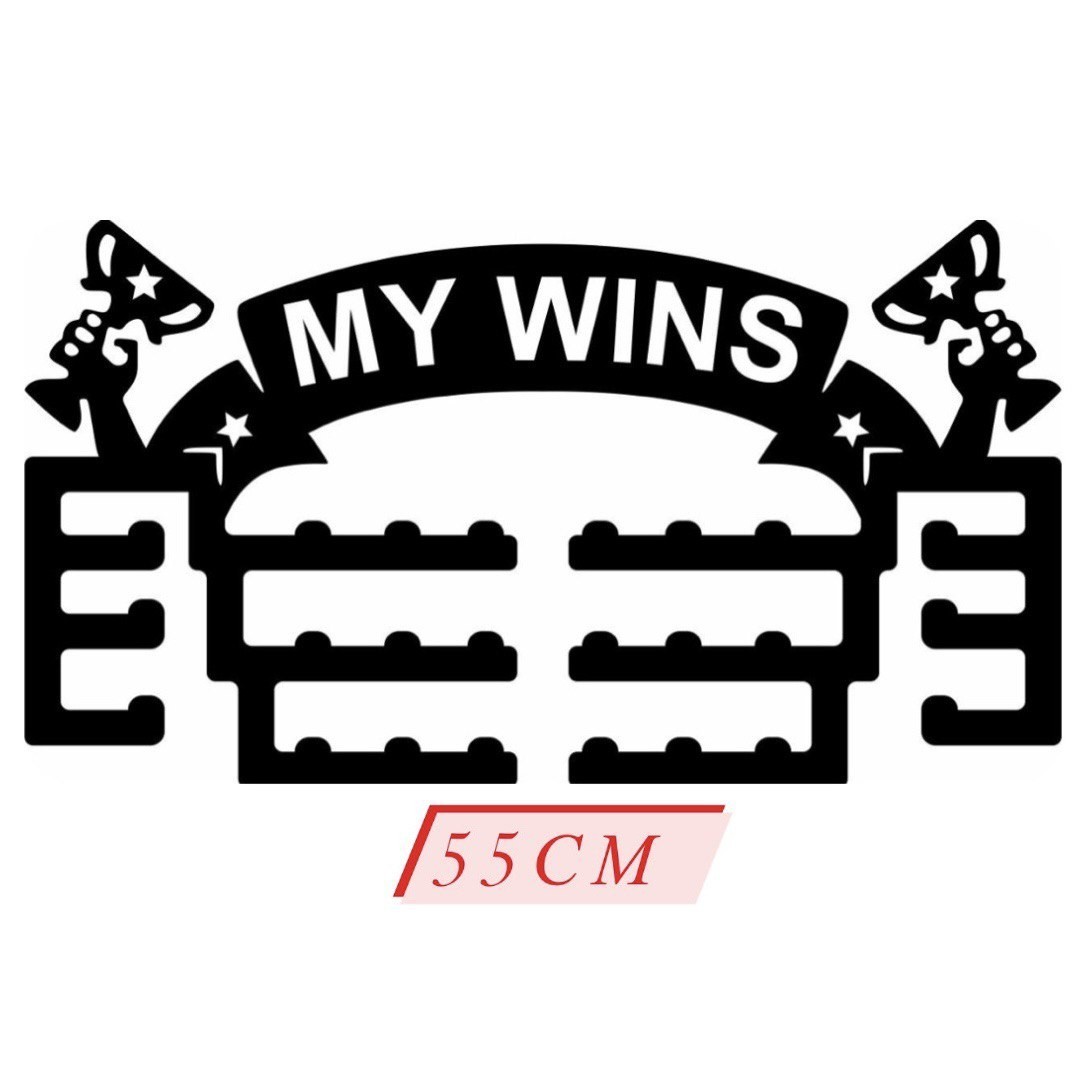 

Медальница" My wins" Mehold ( сталь + порошковая покраска) 55 см длина черная