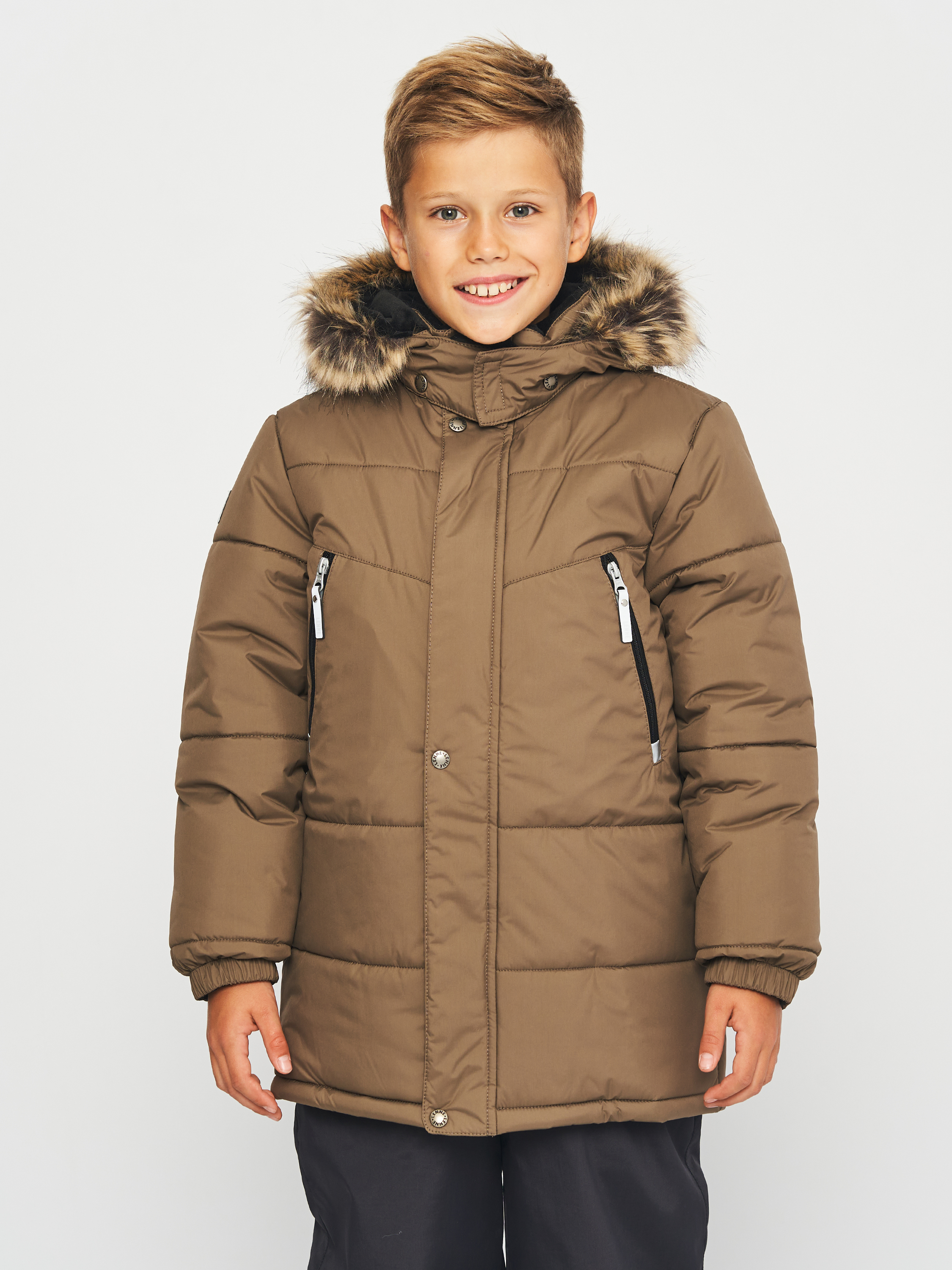 Акція на Дитяча зимова довга куртка для хлопчика Lenne Micha 23337-810 122 см від Rozetka