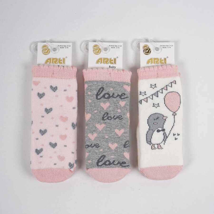 

Набор детских махровых носков Katamino для девочек Love Размер  на 12-18 месяцев, Набор детских махровых носков Katamino для девочек Love Размер 21-22 на 12-18 месяцев