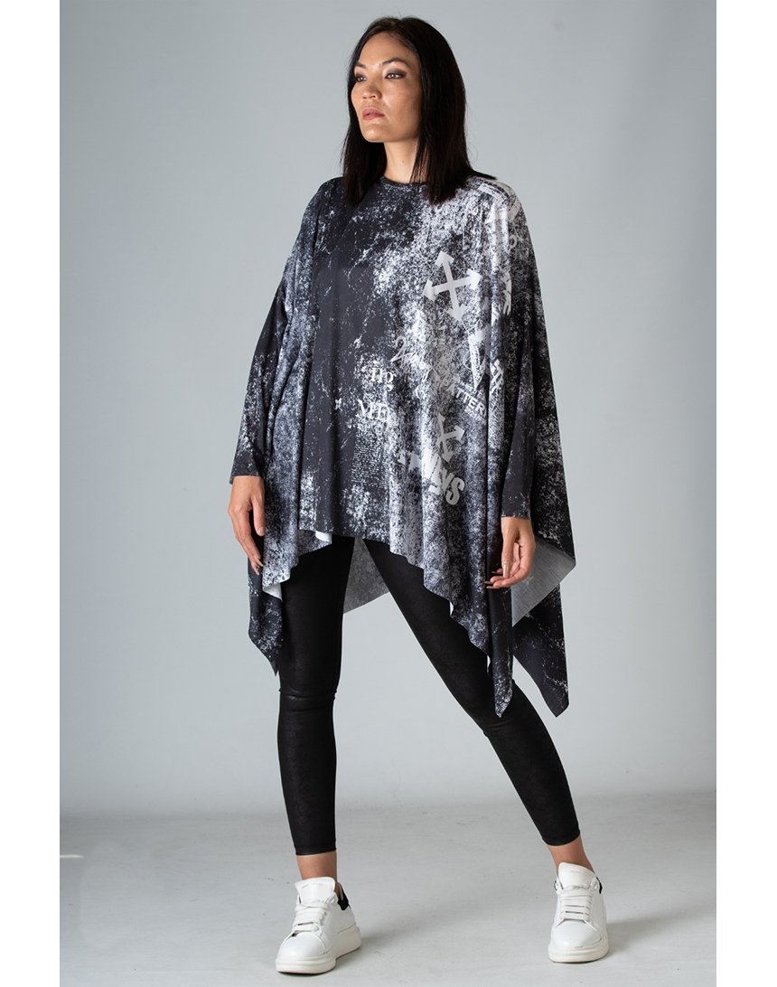 

Пончо SONESTA с рукавами STD (non-size) темно-серое (DS2985 black)