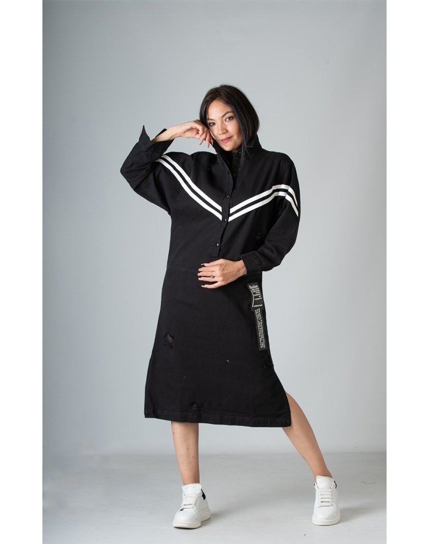 

Платье Sonesta с длинными рукавами S чёрное (MR3062 black)