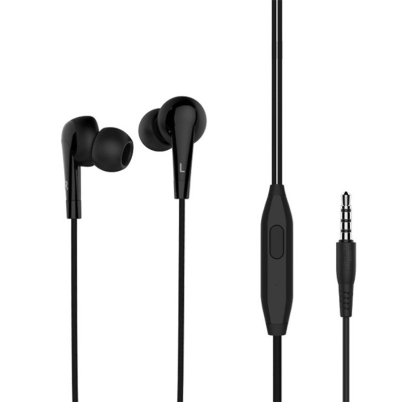 

Проводная гарнитура LANGSDOM MJ-62 Black наушники-вкладыши jack 3.5 мм