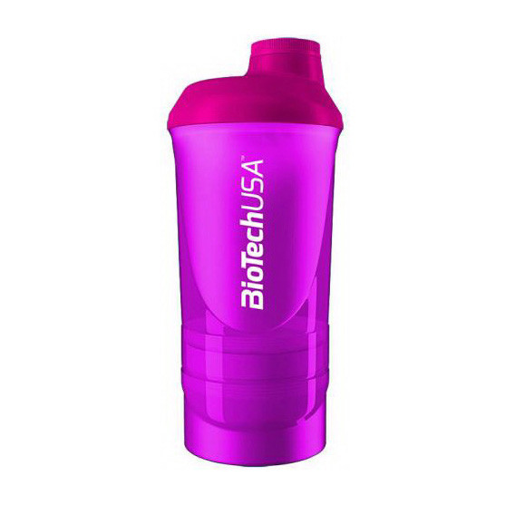 

Шейкер для спортивного питания BioTech Shaker Wave + 3 in 1 500 ml пурпурный