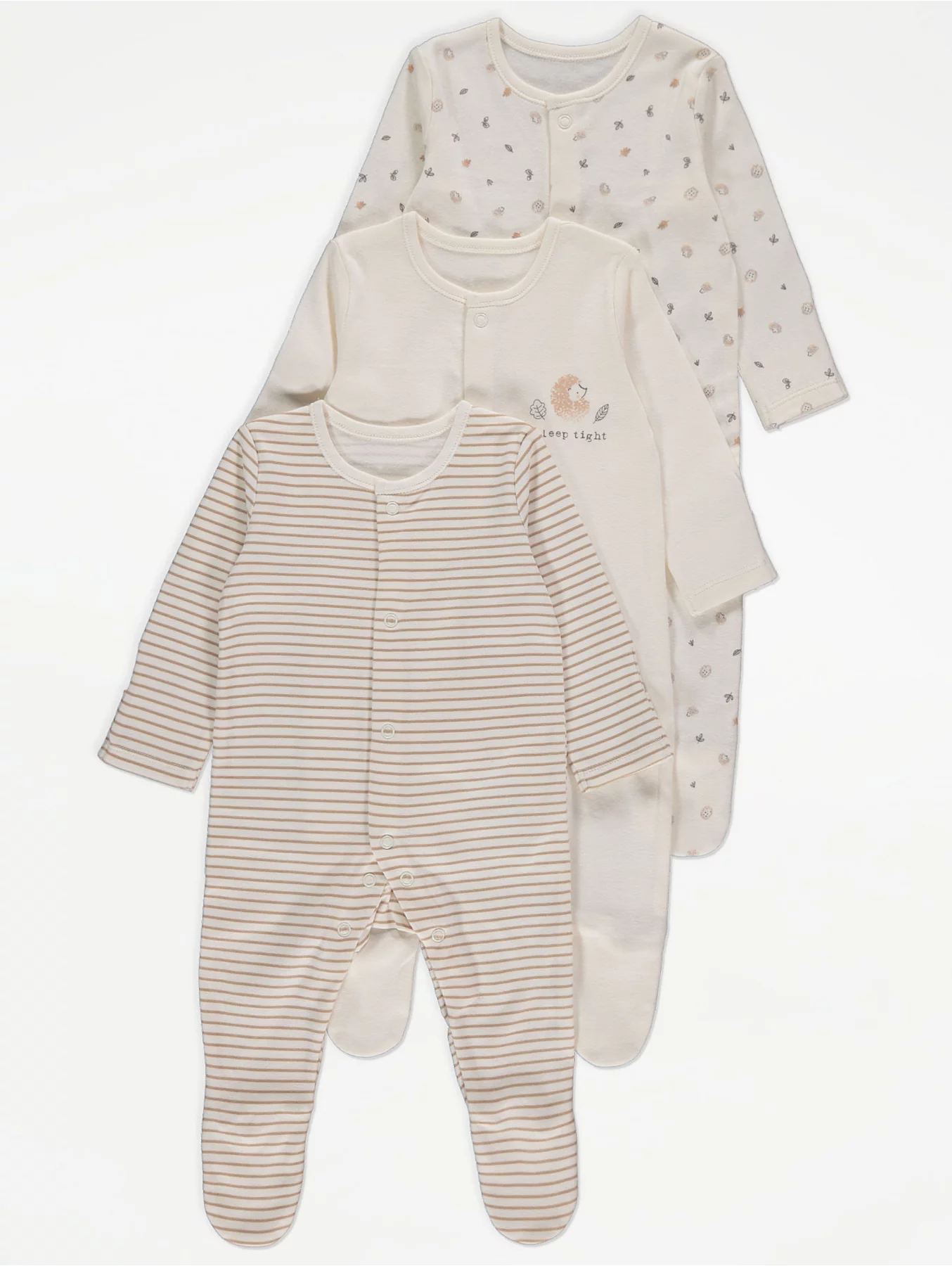 

Человечек George G006752728 3 шт 3-6M 62-68 см Бежевый (G006752728-3-6)