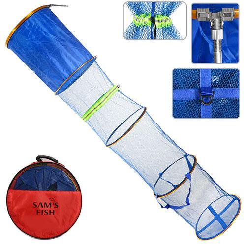

Садок 4 кольца прорезинная сетка в чехле Sams Fish SF23796 0.35x1.8 м