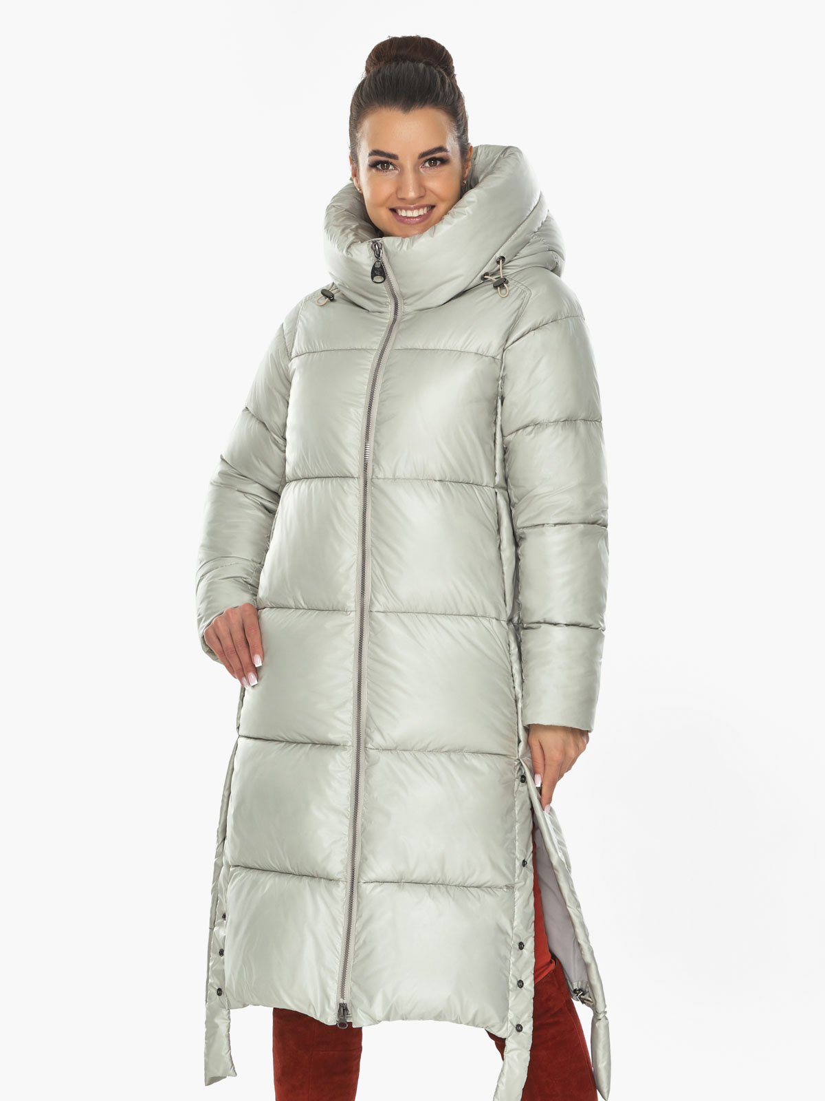 Акція на Куртка зимова довга жіноча Braggart 53875 52 (XL) Платина від Rozetka