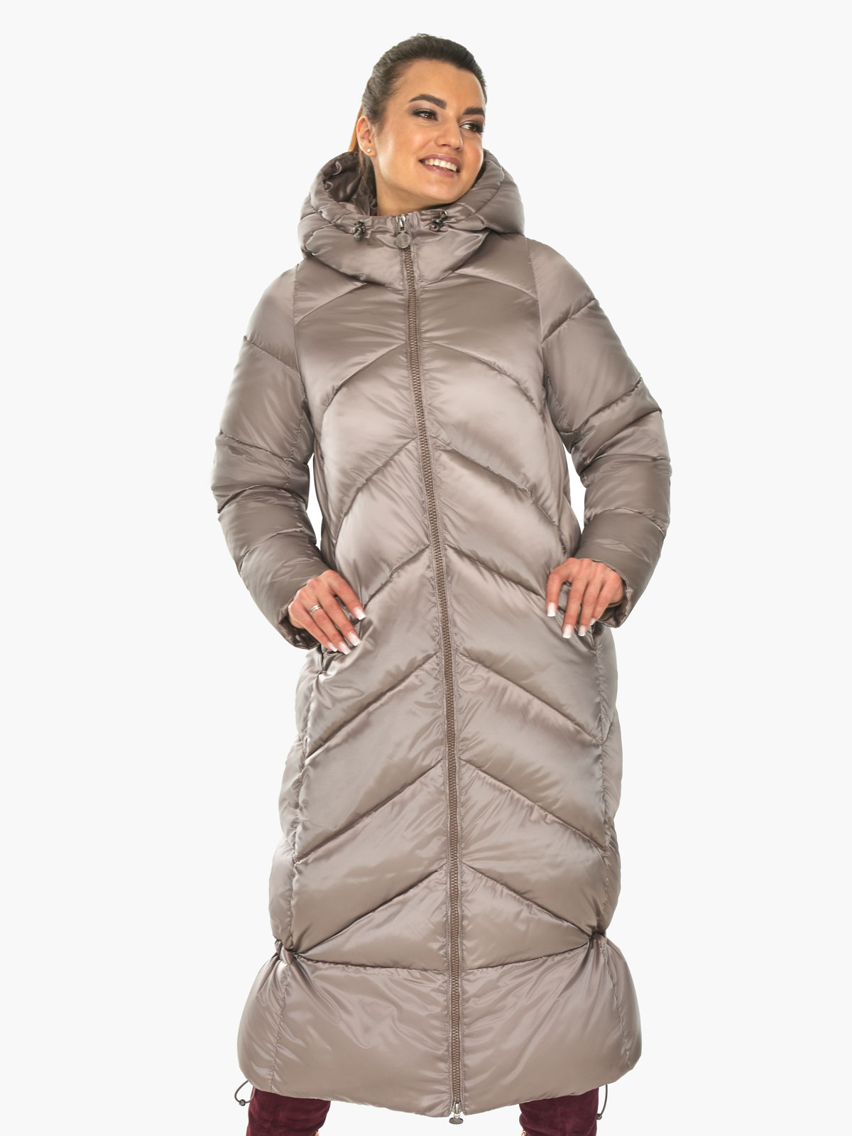Акція на Куртка зимова довга жіноча Braggart 58968 42 (XXS) Аметрин від Rozetka