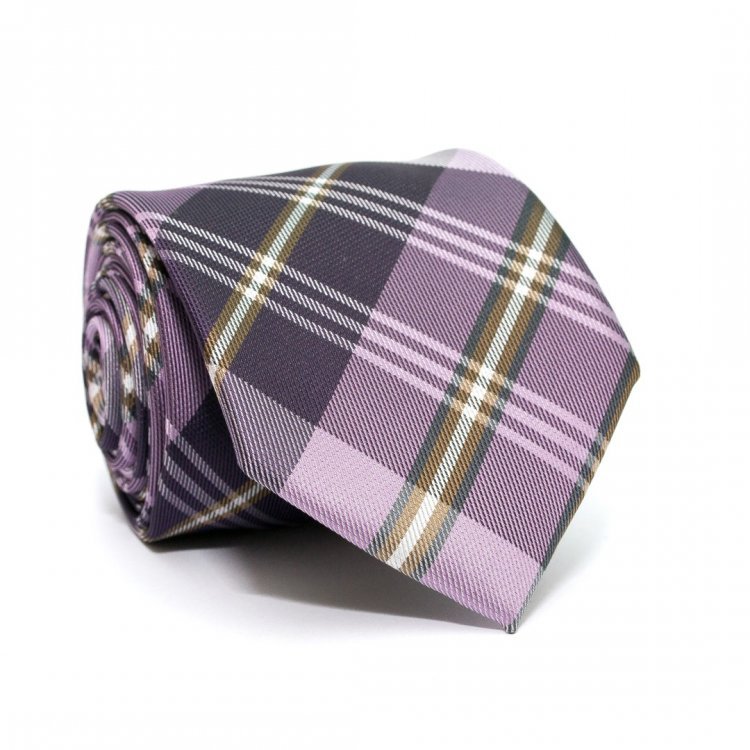 

Галстук C&a Мужской Фиолетовый В Клетку Ca-4100