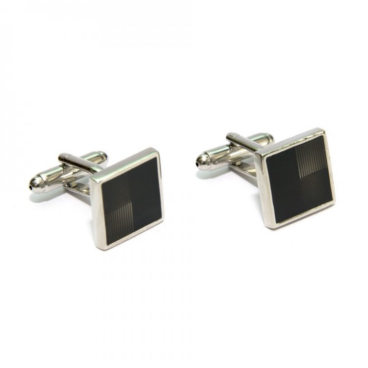 

Квадратные Запонки SF С Черными Квадратиками Zph-1252