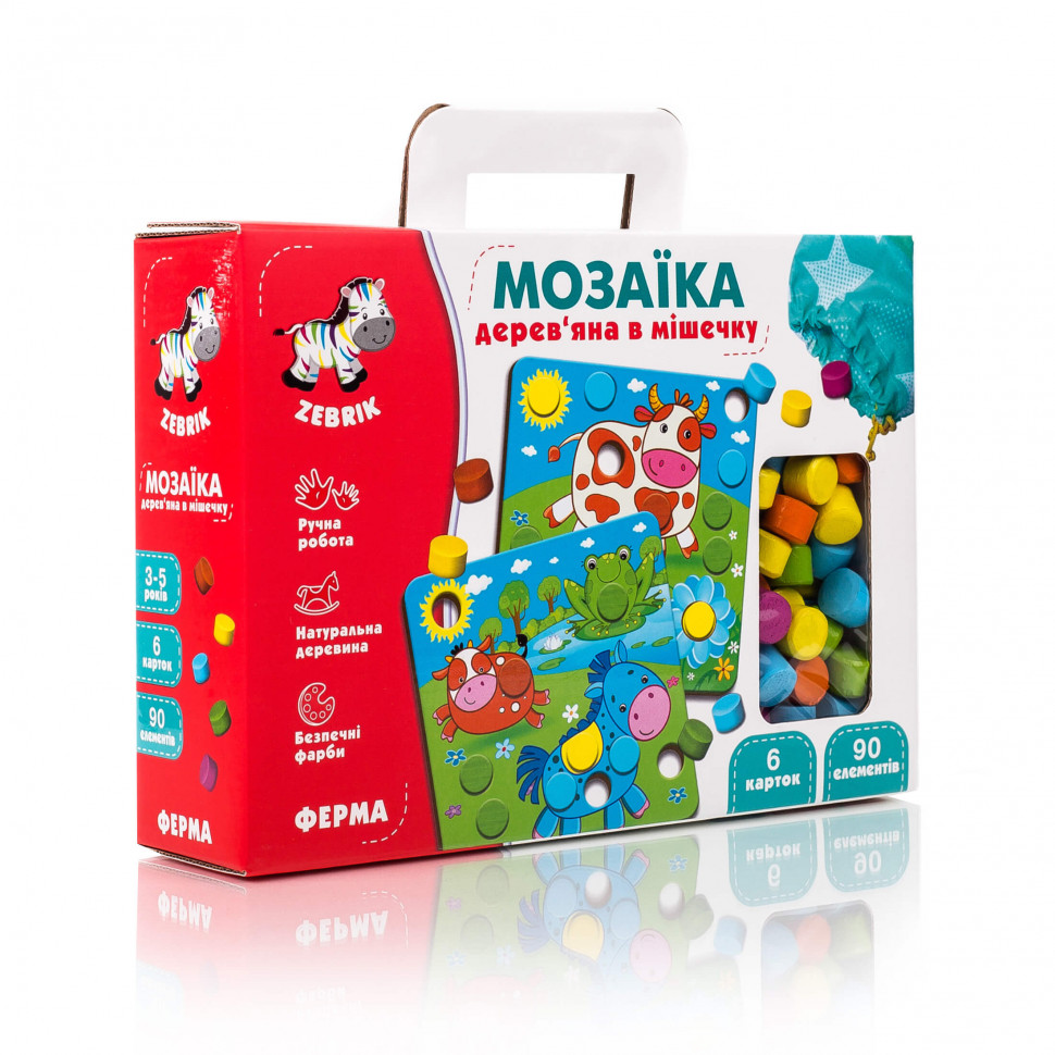 

Мозаика деревянная Vladi Toys Ферма ZB2002-01
