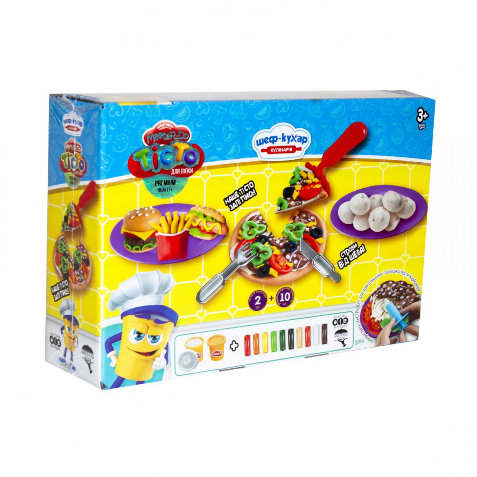 

Тесто для лепки Danko Toys "Master Do" ШЕФ-Повар Пицца середня укр TMD-10-01U