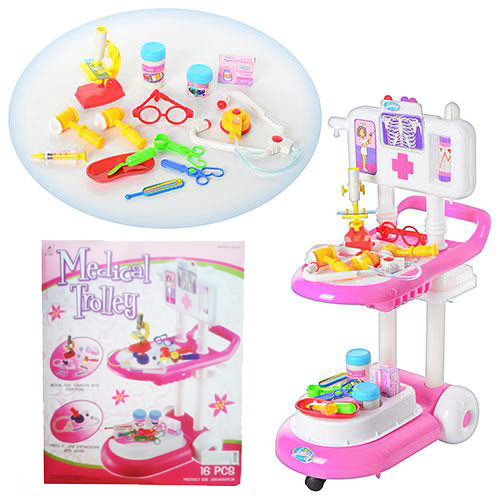 

Игровой набор доктор LimoToy 13244 Медицинская тележка