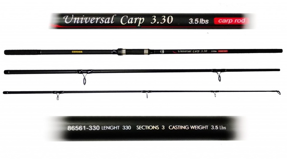 

Карповое удилище Condor Universal Carp 3.3м 3.5LB 158г (86561-330)