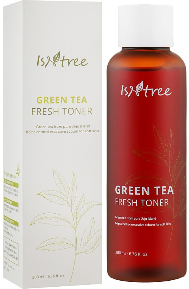 Бесспиртовый тонер IsNtree Green Tea Fresh Toner Освежающий на основе зеленого чая 200 мл