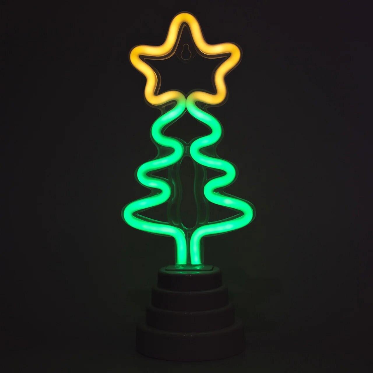 

Светодиодная декорация Devilon Ёлочка на подставке Неоновый светильник, Ночник 11х9х28 см Зеленый+желтый (140564)