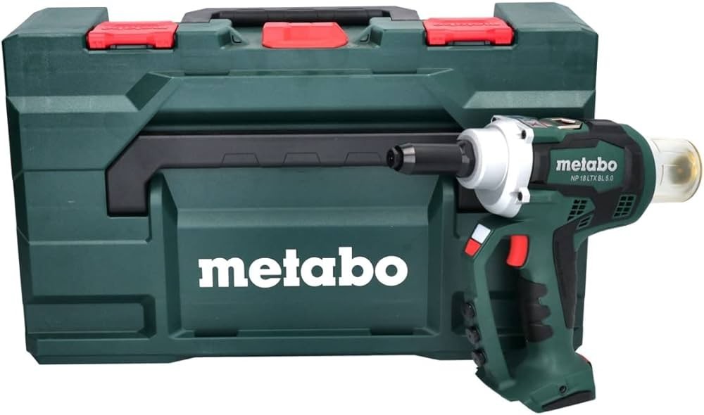 Аккумуляторный заклепочник Metabo NP 18 LTX BL 5.0 без акб в кейсе