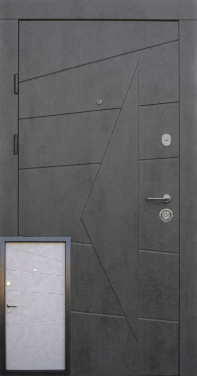 

Двери Акцент бетон темный - бетон серый "Qdoors"