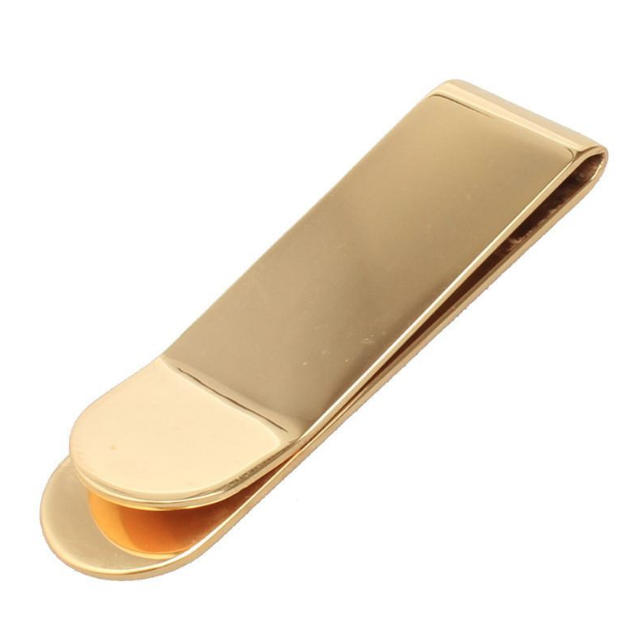 

Зажим для денег Gold Elite металлический для мужчин и женщин 5 х 1.5 х 0.8 см Желтый
