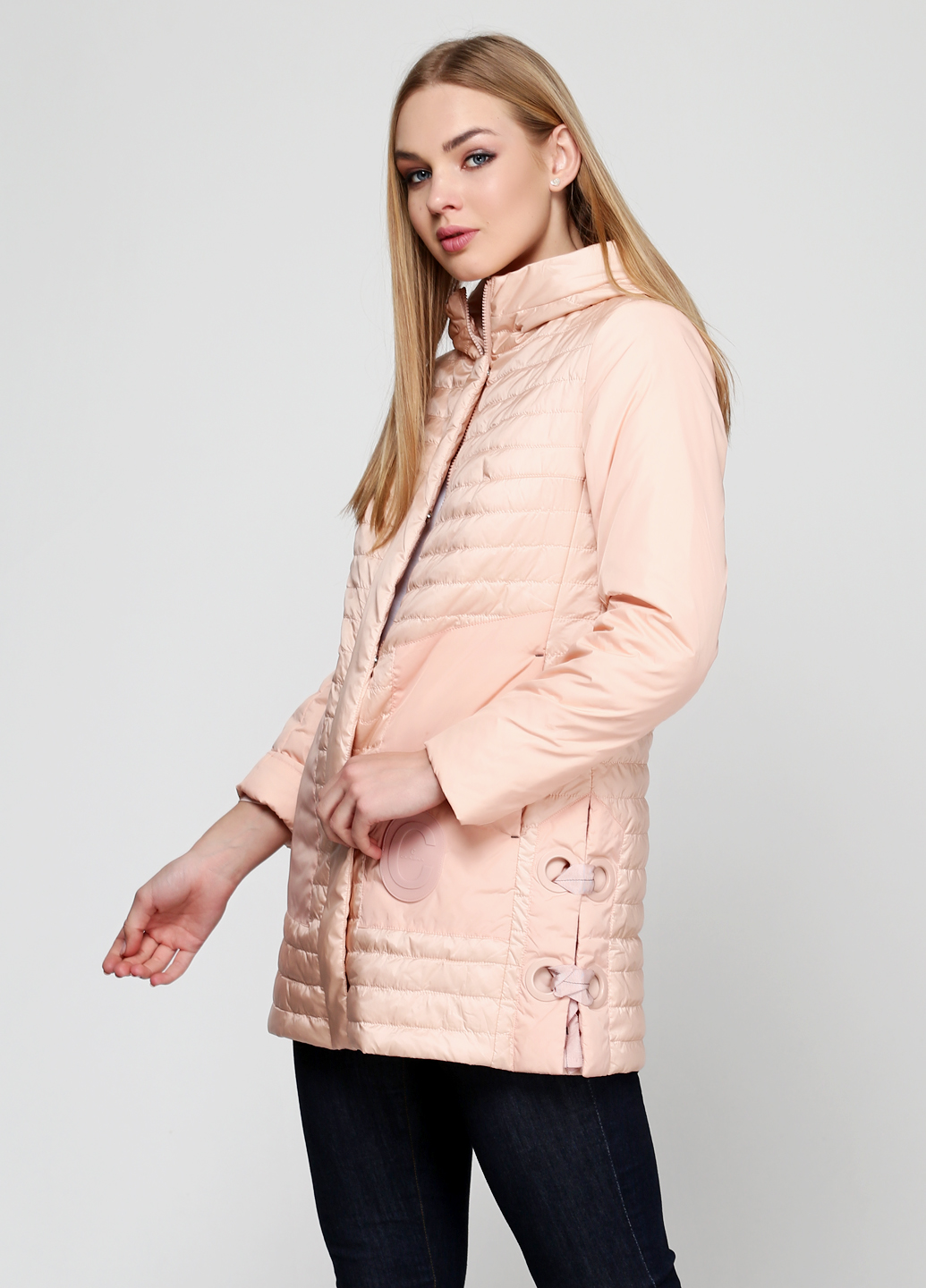 

Женская куртка Clasna CW 18C063-130 персиковый S