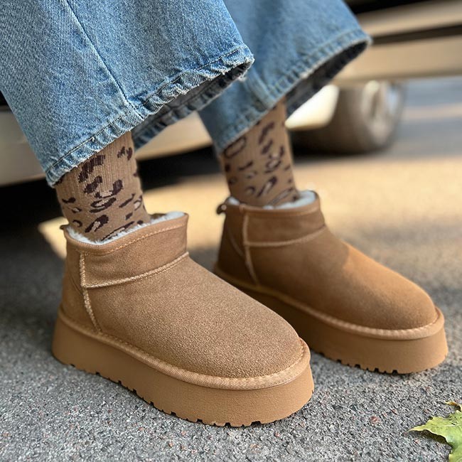 Мини-угги на высокой подошве, рыжие, 37р 23.5 см от продавца: Empire ...