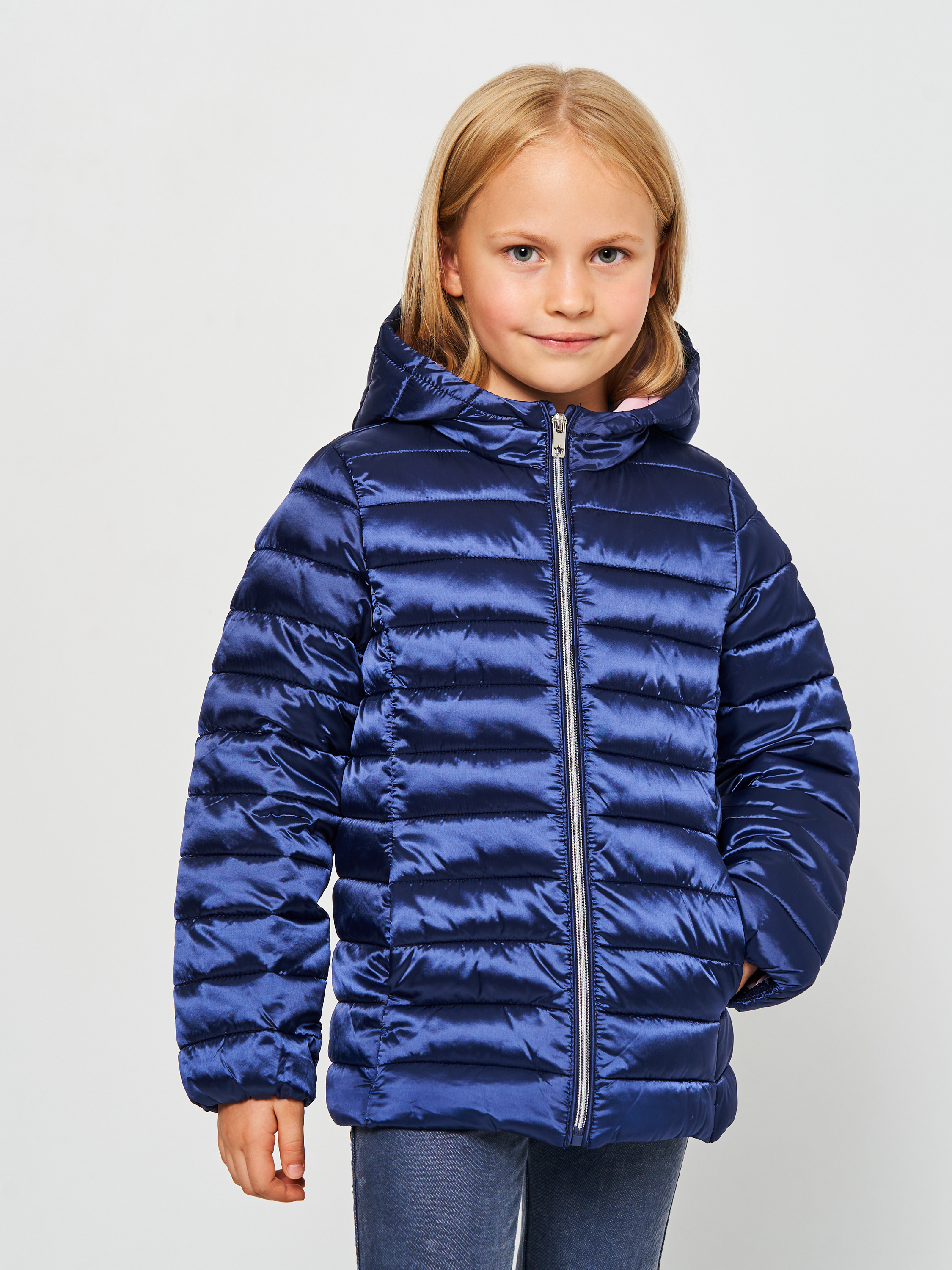 Акція на Дитяча демісезонна куртка для дівчинки Minoti 8Gcoat 11 34971JNR 104-110 см Темно-синя від Rozetka