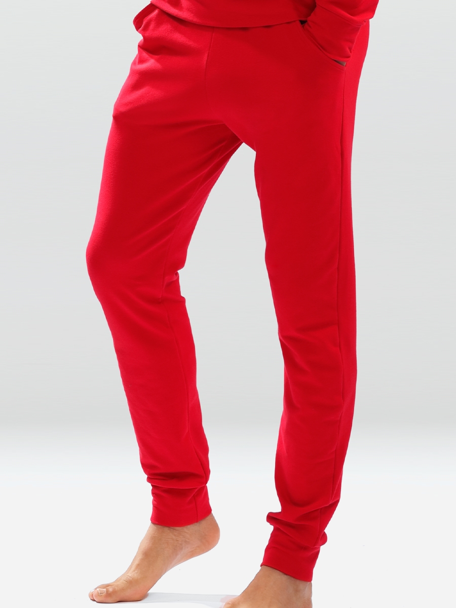 Акція на Спортивні штани чоловічі DKaren Pants Justin 2XL Red від Rozetka