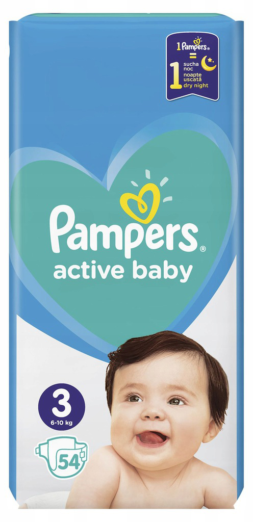 Подгузники Pampers Active Baby Размер 3 (6-10 кг) 54 шт (8001090948977 ...