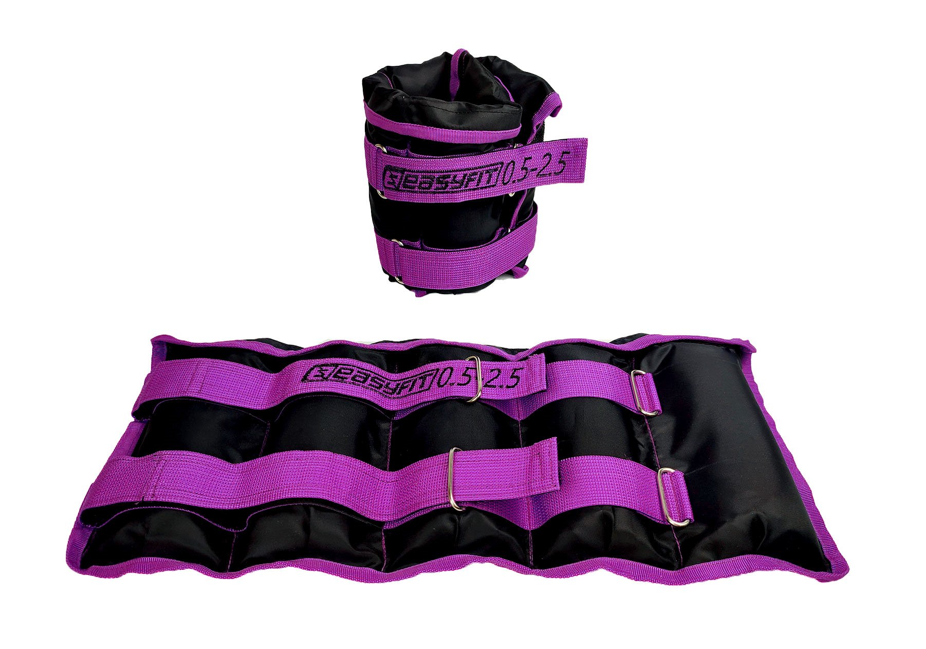  для ног и рук EasyFit наборные черно-фиолетовые 0,5-2,5 кг .