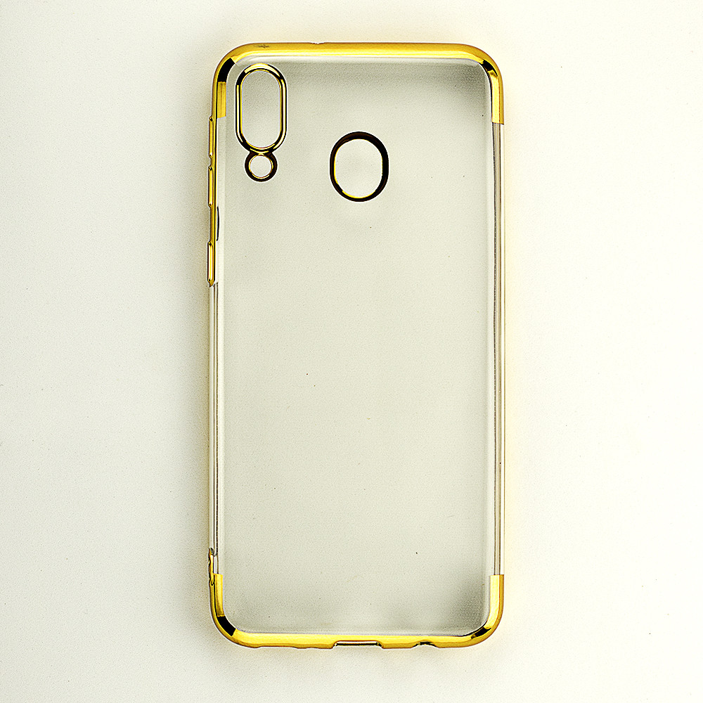 Чехол Frame для Samsung Galaxy M20 / M205 силиконовый бампер Gold ...