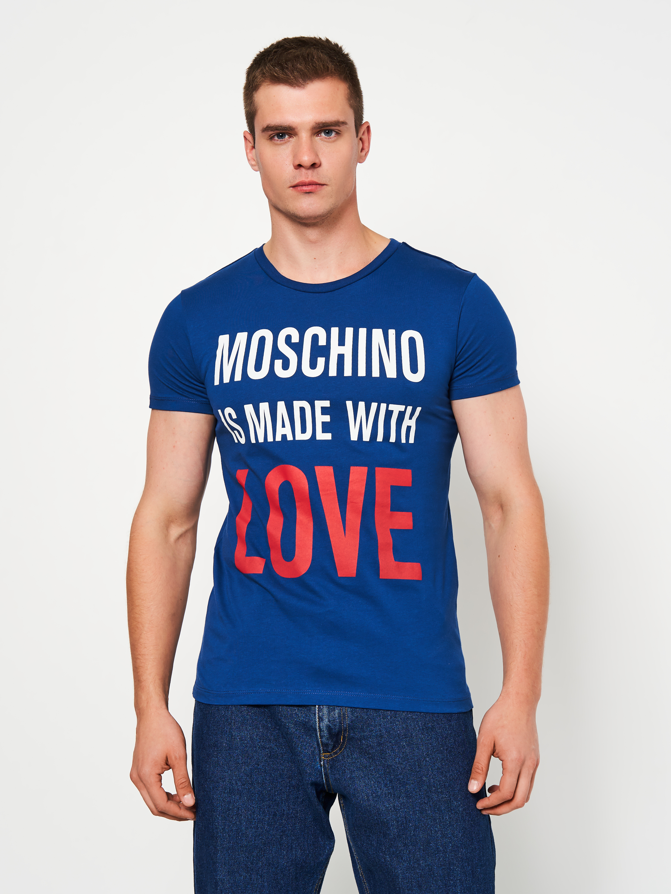 Акція на Футболка Love Moschino 8181.21 L (48) Синя від Rozetka
