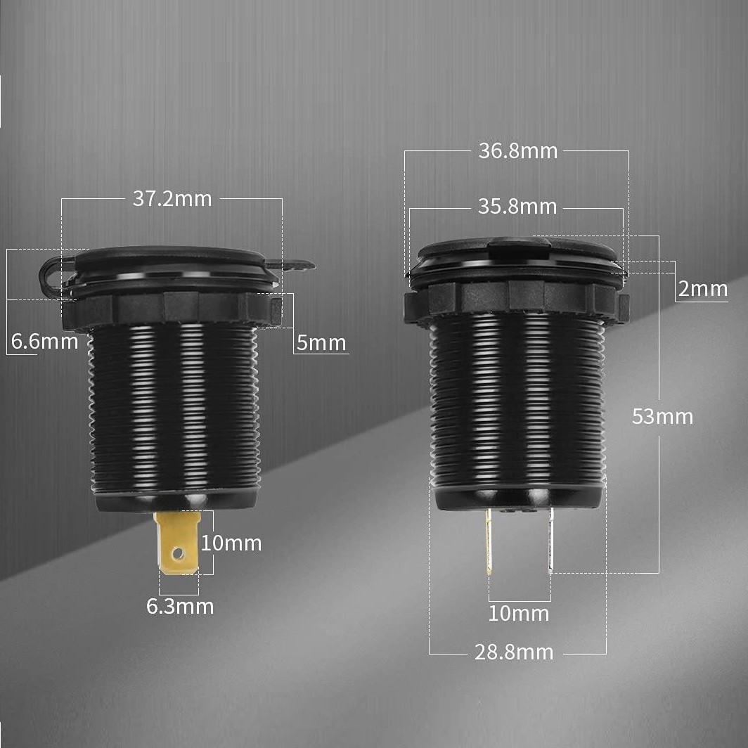 Врезная зарядка в прикуриватель с вольтметром WM2030 3.0 USB розетка в авто  с проводами для подключения и предохранителем – фото, отзывы,  характеристики в интернет-магазине ROZETKA от продавца: WeisMarket | Купить  в Украине: