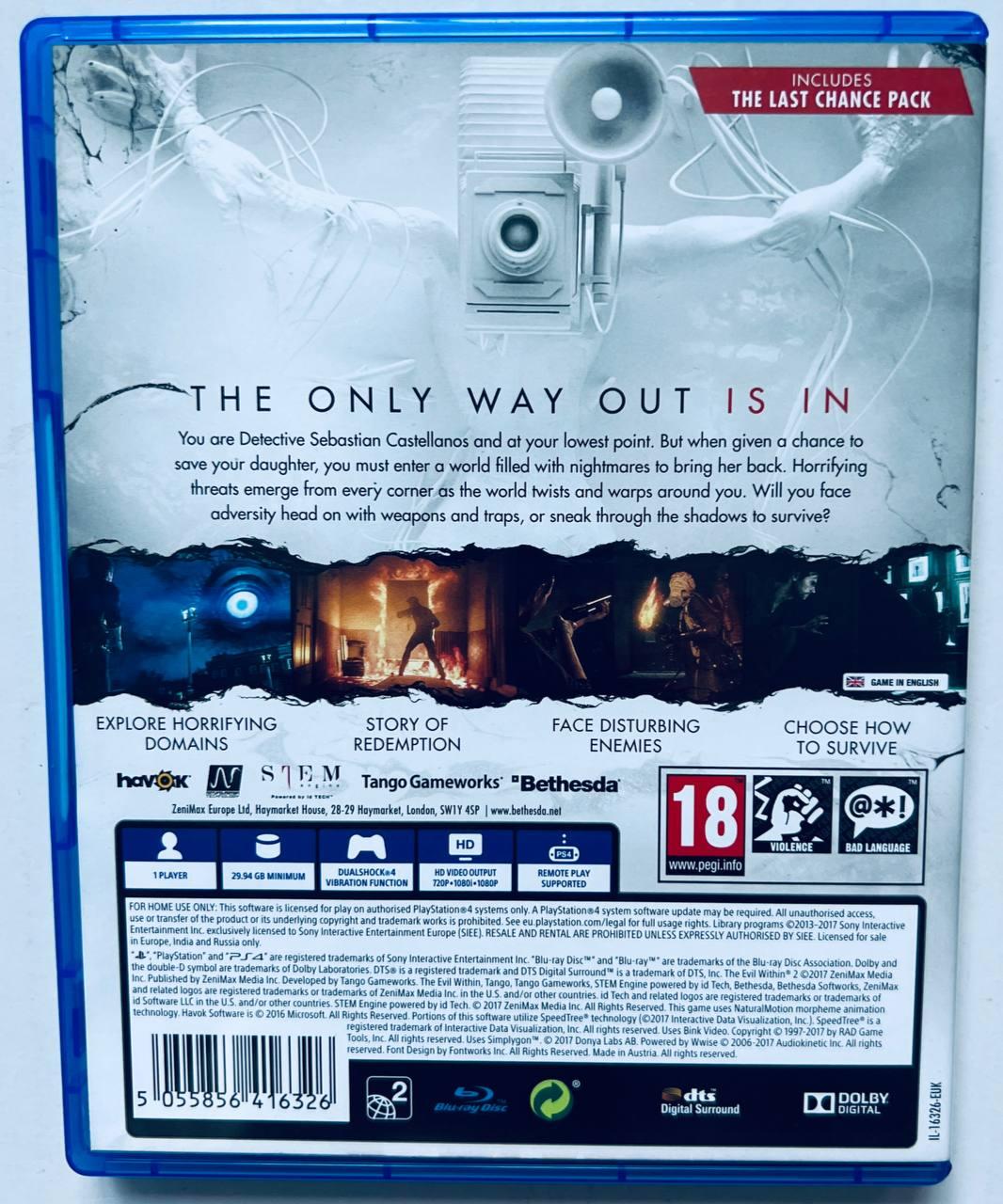 ROZETKA » The Evil Within 2, Б/У, английская версия - диск для PlayStation  4 от продавца: RetroGaming Shop купить в Украине: цена, отзывы