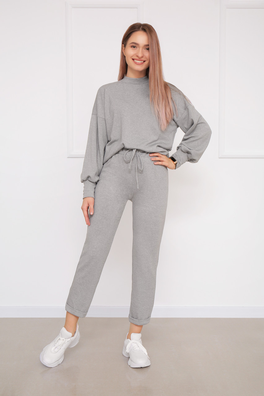 

Женский трикотажный костюм Fashion Girl "Novaro" - серый, Женский трикотажный костюм Fashion Girl "Novaro" 54-56 серый
