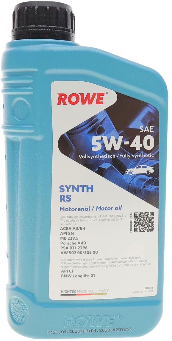 Моторна олива ROWE 5W-40 Hightec SyntH RS 1 л (20001-0010-99) – фото ...