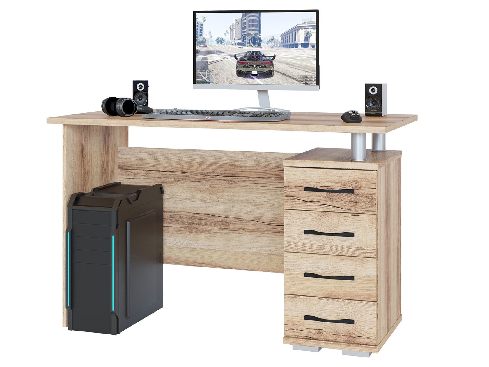 Письменный стол XDesk-106.1 CNC Mebli Дуб тахо – характеристики | ROZETKA