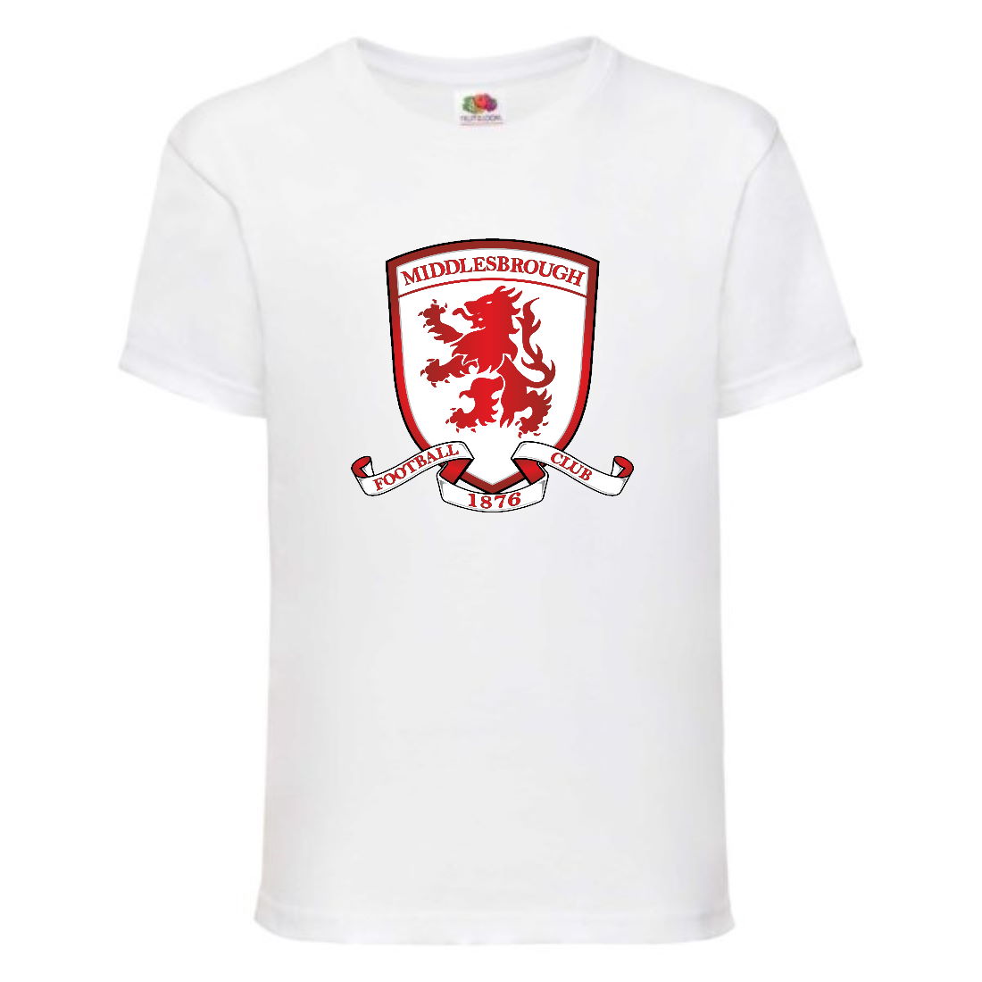 

Футболка детская Футбольный клуб Миддлсбруг (Middlesbrough) белая (FOOT wh 01) 128 см