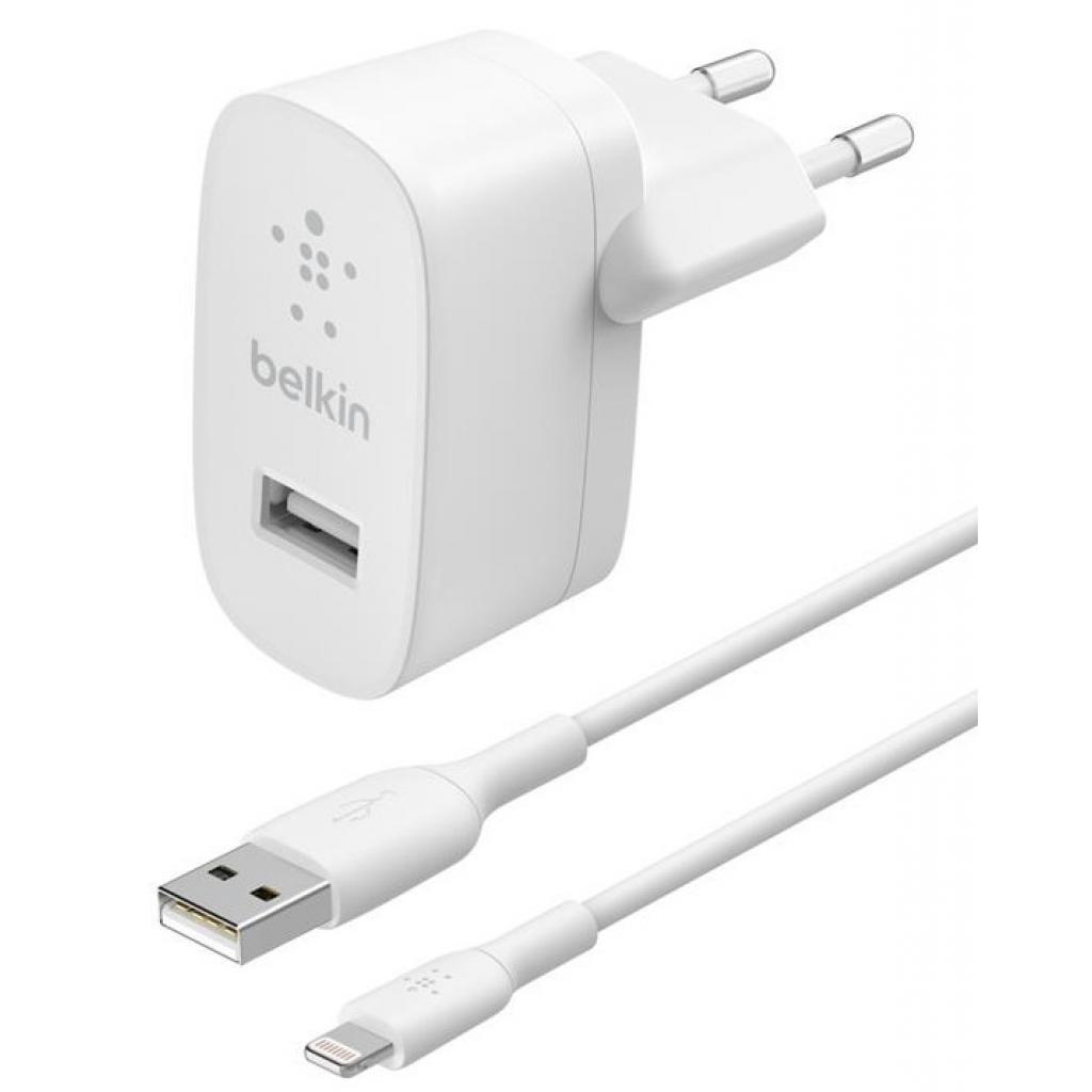 

Зарядное устройство Belkin 12W USB-A 2.4A, Lightning 1m, white