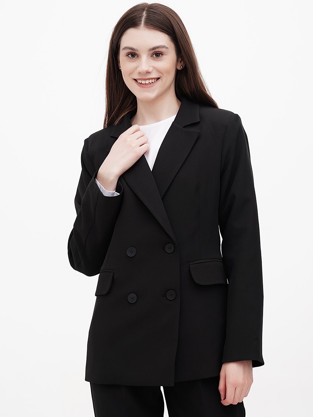 Пиджак классический удлиненный женский EQUILIBRI TSV Jacket N L Black ...