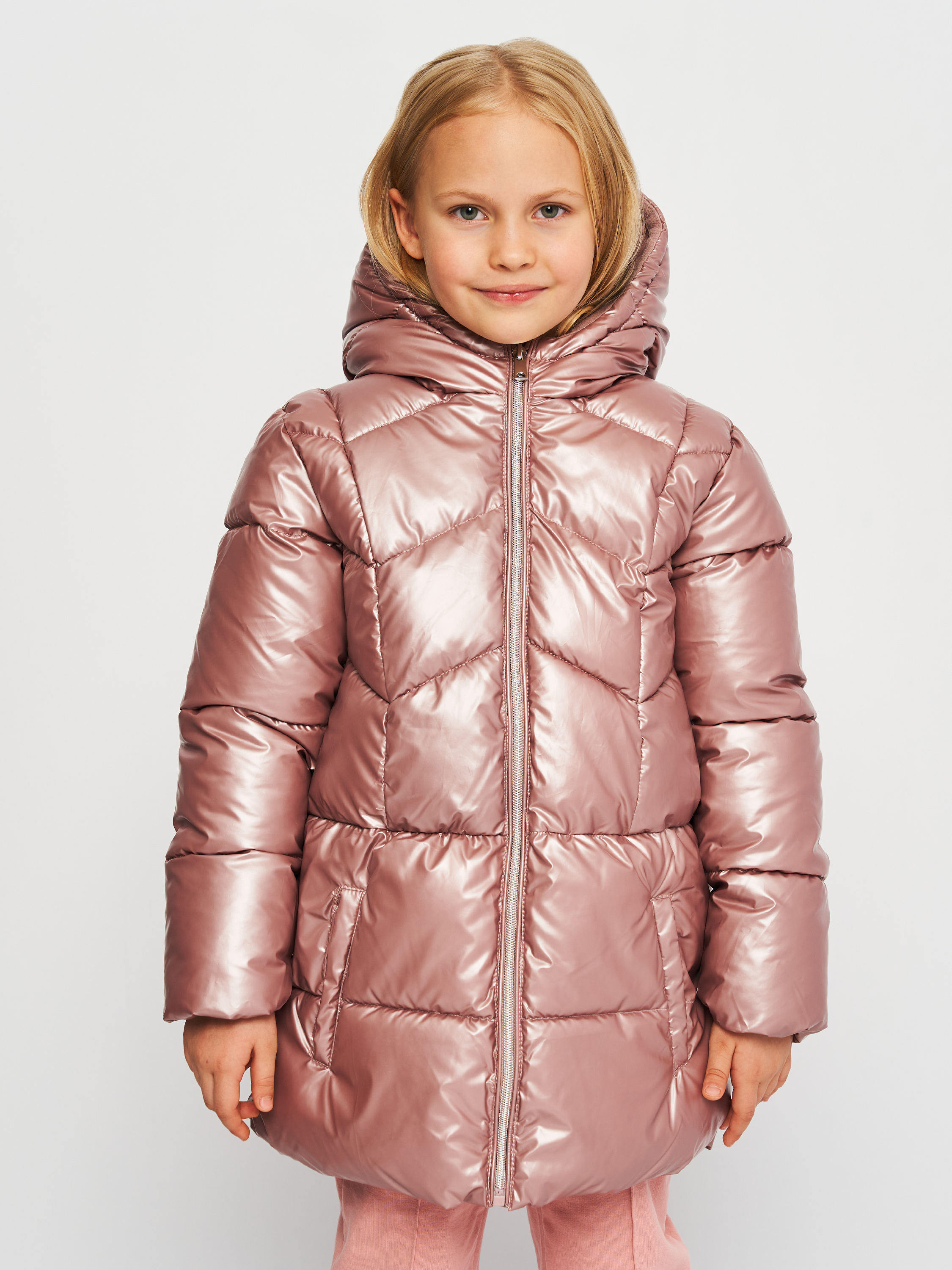 Акция на Дитяча зимова куртка для дівчинки Minoti 16coat 1 39806JNR 104-110 см Рожева от Rozetka