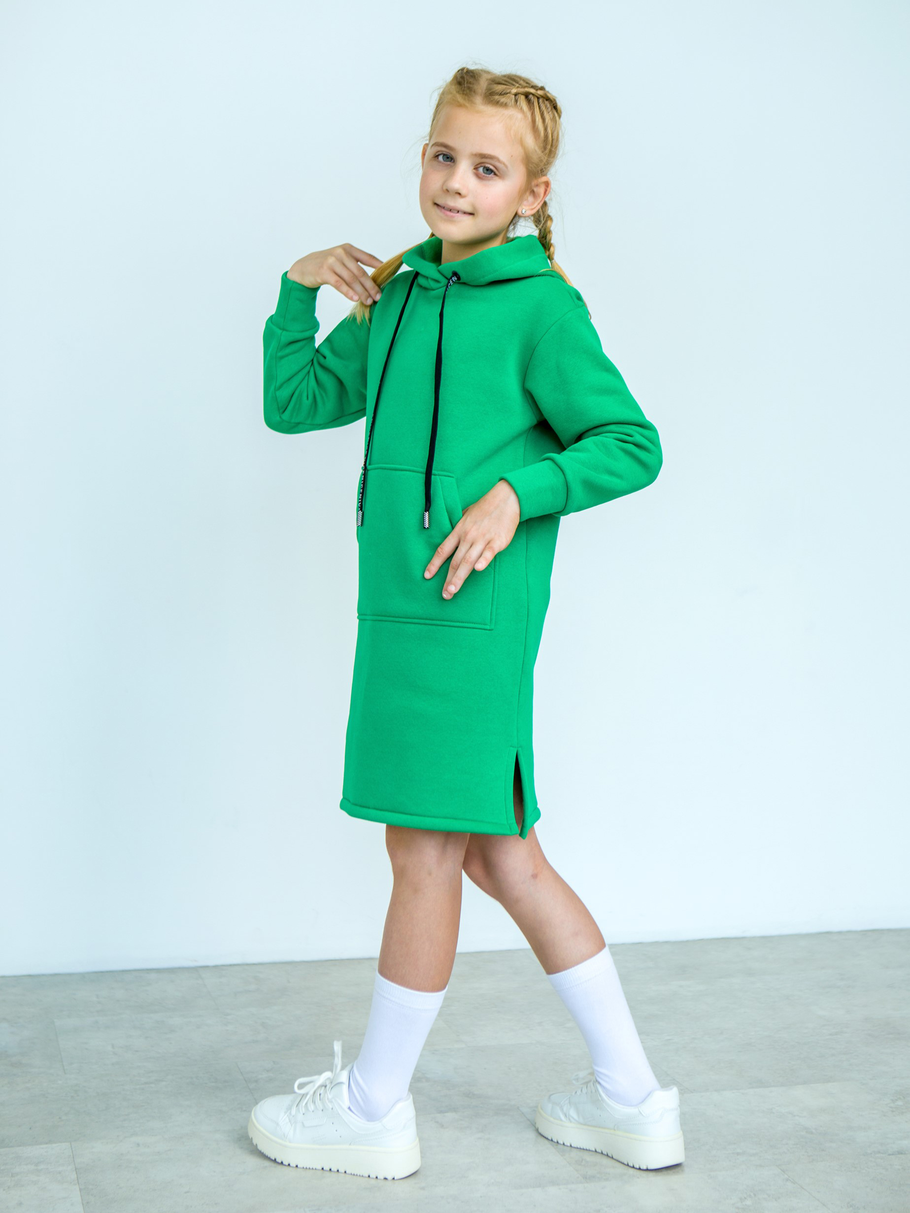 Акция на Дитяча тепла сукня для дівчинки Ласточка 23_1036 134-140 см Зелена от Rozetka